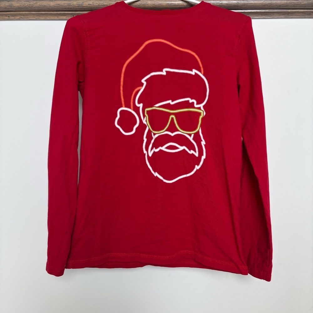 George Boy’s Red Long Sleeve Tee with Santa Design - Size XL